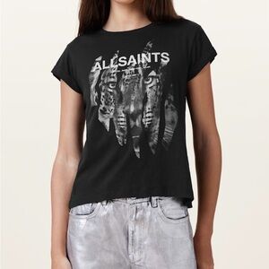 AllSaints RIPROAR ANNA CREW NECK SHORT